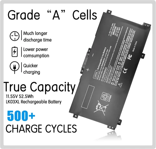 Vista 3 de Batería para portátil LK03XL L09281-855 para HP Envy X360 Convertible 17-AE 17M-AE 17T-AE 17-BW 17M-BW 17-CE 17M-CE 17T-CE 17T-BW 15-BP 15M-BP 15-BQ