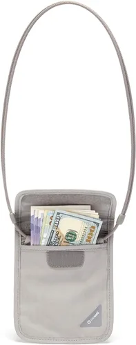 Vista 10 de Pacsafe Coversafe X75 - Funda antirrobo para cuello con bloqueo RFID, Gris (Neutral Grey)), 10148