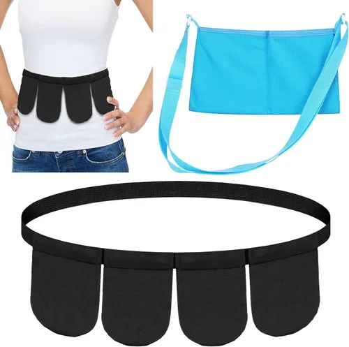 Vista 7 de Tondiamo Bolsa de drenaje ajustable para mastectomía con bolsa de ducha, bolsa de drenaje, camisas de pecho, dos bolsillos, suministros