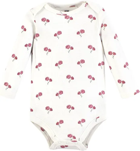 Vista 59 de Hudson Baby Body unisex de algodón de manga larga para bebé, leopardo rosa rojo