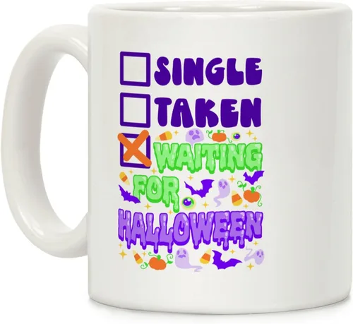 Vista 145 de LookHUMAN Tazas de Halloween Taza de café de Halloween - Tazas de café para decoración ideales para amantes y entusiastas de la decoración - Taza