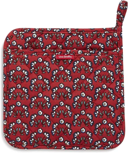 Vista 2 de Vera Bradley Juego de manoplas y guantes de horno de algodón para mujer, Flores encantadoras