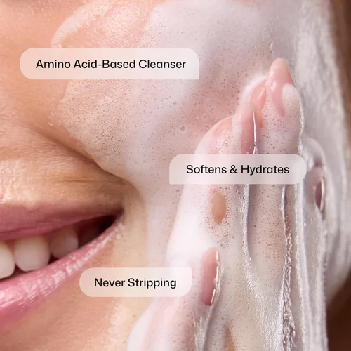 Vista 3 de Revision Skincare Limpiador suave en espuma, limpiador facial sin jabón y removedor de maquillaje, calmante e hidratante, 5 onzas líquidas