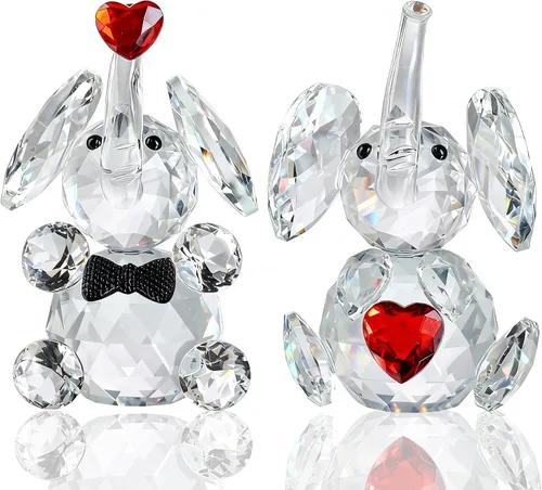 Vista 10 de HDCRYSTALGIFTS Figuras de Gatos de Cristal Soplado de 2 pulgadas Coleccionables Paquete de 4 Estatua de Animal Gatito de Cristal Verde Esmeralda