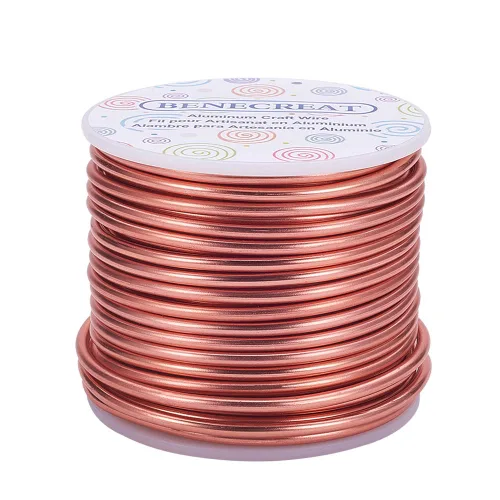Vista 46 de BENECREAT -Alambre de aluminio para joyería de calibre 9, 55 pies, alambre metálico flexible para esculpir, ideal para manualidades de Halloween