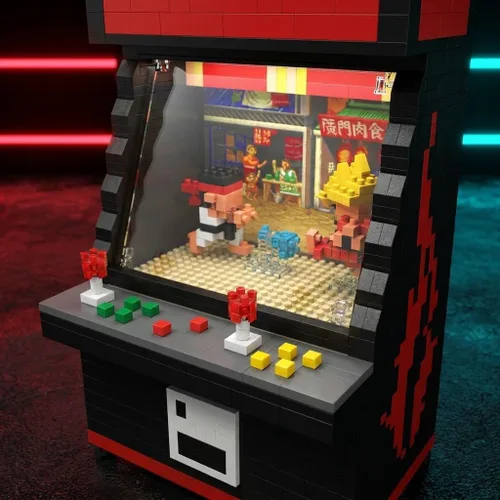 Vista 4 de Juego de lucha micro bloques para adolescentes o adultos, juego de construcción de micro bloques de bricolaje para fanáticos del juego