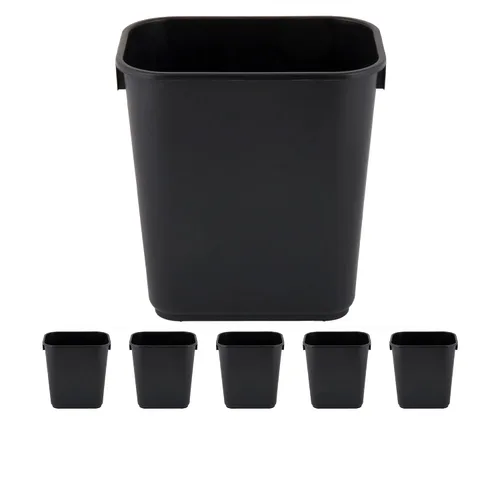 Vista 45 de Cubo de basura rectangular beige de 10 galones para restaurante, papelera comercial, papelera de plástico para oficina, cubo de basura para baño
