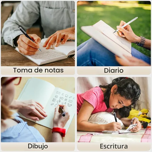 Vista 6 de Bolígrafos de Gel Retráctiles, Estilo Japonés, Punta Ultra Fina de 0.28mm, Tinta de Gel Negra de Secado Rápido, Escritura Precisa y Suave, Paquete