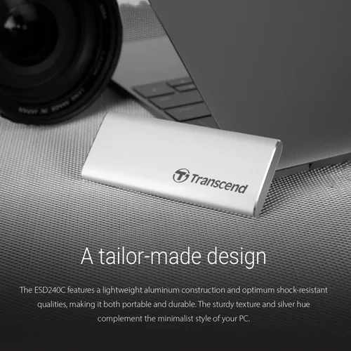 Vista 5 de Transcend TS120GESD240C 120GB USB 3.1 Gen 2 USB Type-C ESD240C Unidad de estado sólido portátil SSD
