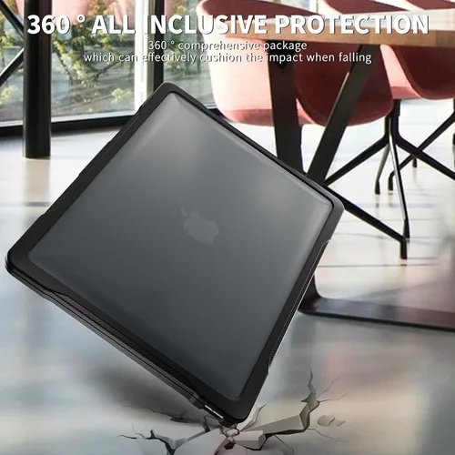 Vista 5 de Batianda Funda 4 en 1 Ultimate para MacBook Pro de 13 pulgadas 2022 2020 Negro