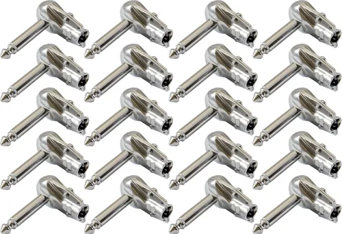 Vista 6 de GLS Audio Enchufes de ángulo recto de 1/4 de pulgada TS Mono, estilo resistente para cables de altavoz, cables de conexión, serpientes, enchufe