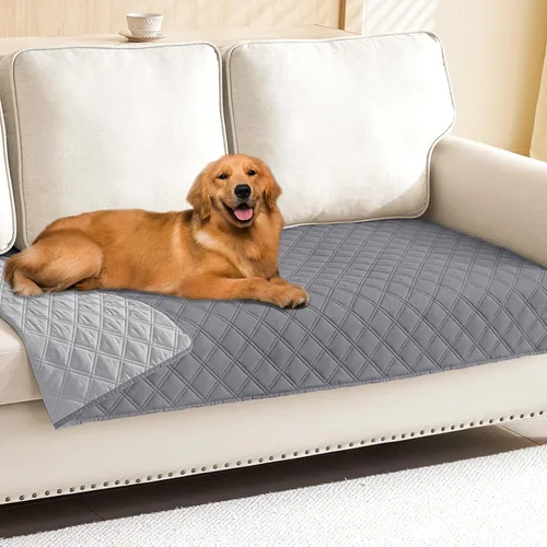 Vista 193 de Smiry Funda Impermeable para Cama de Perro Manta para Mascotas, Manta Suave y Lavable para Perros para Muebles Cama Sofá Sofá Reversible, a Cuadros