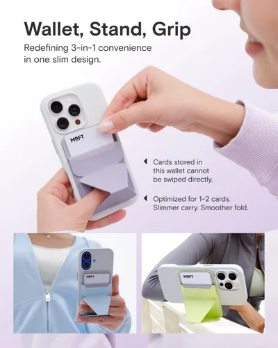Vista 3 de MOFT Soporte magnético para cartera compatible con iPhone 17/16/15/14/13/12, ajuste de ángulo y soporte de teléfono compatible con MOVAS Magsafe