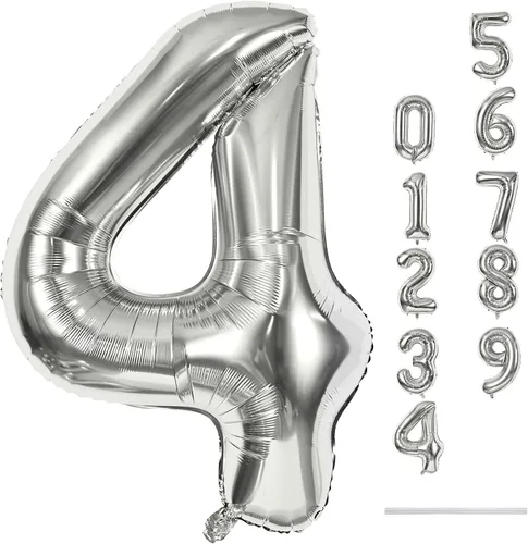 Vista 58 de Globo negro del número 0 para niñas y niños, 40 pulgadas, grande, número 0-9, de papel de aluminio, de Mylar para helio, juego de globos digitales