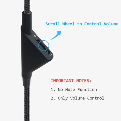 Vista 7 de Cable de repuesto para cable de control de volumen en línea Astro A10 A40, cable de audio para juegos compatible con auriculares Astro A10 A40