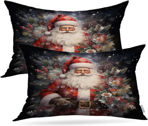 Vista 75 de Batmerry Autumn Forest Throw Pillow Covers, Yellow Orange Foliage in Fall Park Decorative Pillow Covers Digital Printing Blended for Couch Sofa Bed