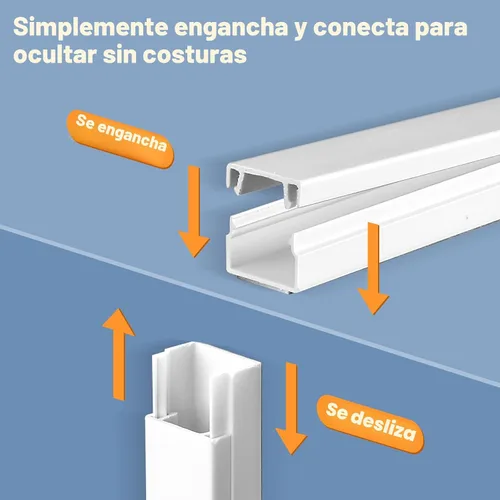 Vista 6 de YesBes Kit de ocultador de cable de 116 pulgadas, cubiertas de cable para cables en la pared, protector de cable para TV de montaje en pared