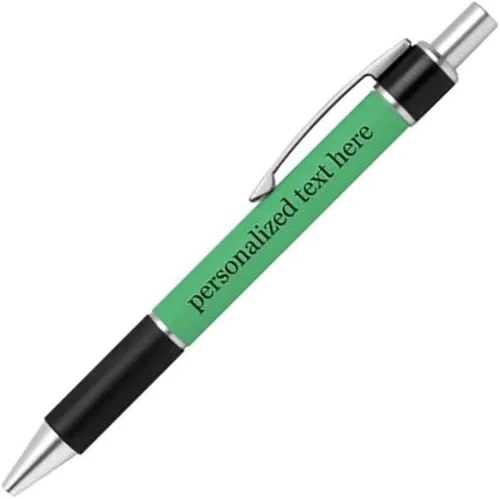 Vista 4 de Bolígrafo personalizado – Nombre o mensaje personalizado – Colores o impresiones – Regalo de papelería, suministros para la escuela de negocios