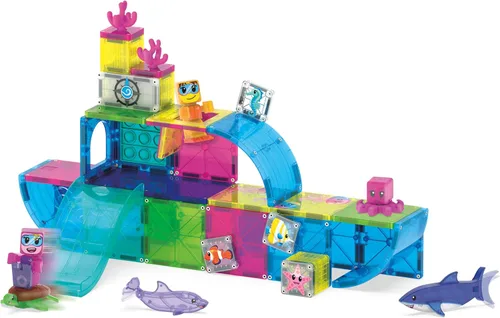 Vista 7 de MAGNA-TILES Undersea Adventure - Juego de construcción magnética de 58 piezas, la marca original de construcción magnética