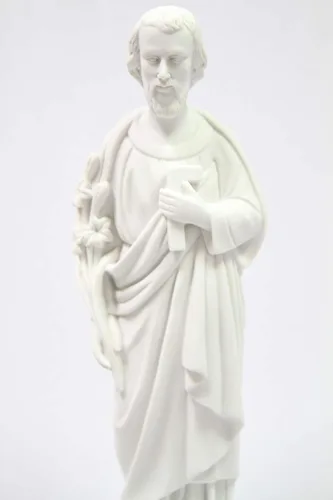 Vista 2 de Estatua religiosa católica de San José de San José, escultura religiosa de 16 pulgadas, colección Vittoria hecha en Italia