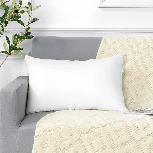 Vista 6 de Artscope Cojín rectangular de alta calidad para sofá, cama, cojín decorativo para interiores, 12 x 20 pulgadas