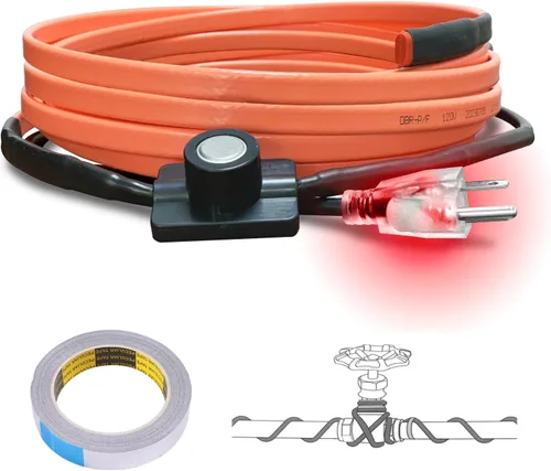 Vista 11 de Cupohus - Cinta térmica de 3 pies para tuberías de agua con termostato