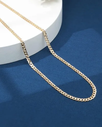 Vista 3 de Nautica Men's Chain Gold Tone Miami Cuban Flat Link Curb Chain Necklace for Women