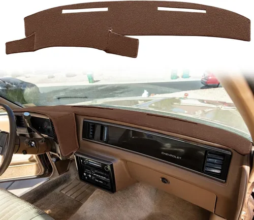Vista 10 de Funda para salpicadero de ajuste personalizado para Chevy Chevrolet Monte Carlo, El Camino, Malibu/GMC Caballero, protector de alfombrilla para Beige