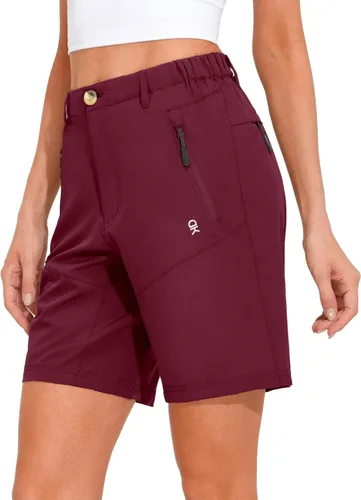 Vista 17 de Little Donkey Andy - Shorts elásticos de secado rápido para mujer, para senderismo, campamento y viajes A1 negro