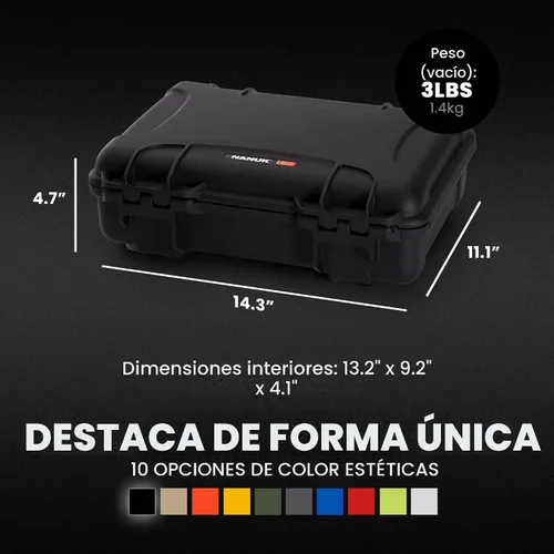 Vista 6 de NANUK Funda rígida 910 con espuma en cubos personalizables, IP67 Negro