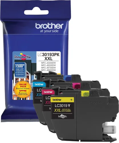 Vista 15 de Brother Printer LC30173PK Paquete de 3 cartuchos de tinta de alto rendimiento XL - 1 unidad: tinta cian/magenta/amarillo