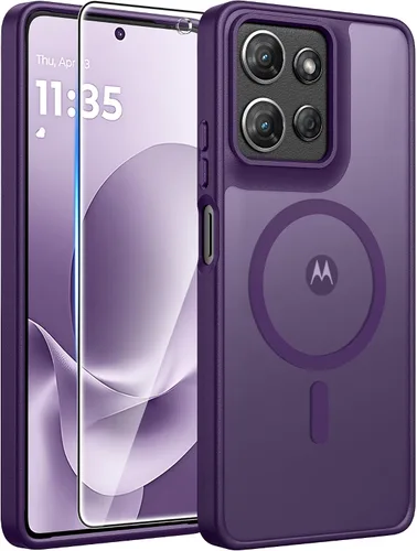 Vista 47 de FNTCASE Funda para Motorola Moto G-Stylus-5G-2025: Funda magnética translúcida mate a prueba de golpes para Moto G Stylus 2026, funda protectora
