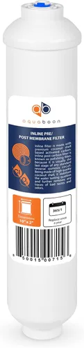 Vista 6 de Aquaboon Filtro de agua de carbón activado T33 - Filtro de agua en línea para refrigerador se adapta a línea de agua de 1/4 - Filtro para máquina