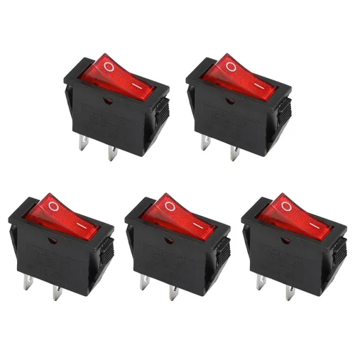 Vista 9 de 5 piezas de interruptor basculante para barco con cierre rápido ENCENDIDO/APAGADO, 2 pines, 12V, 250V/15A, 125V/20A, interruptor basculante