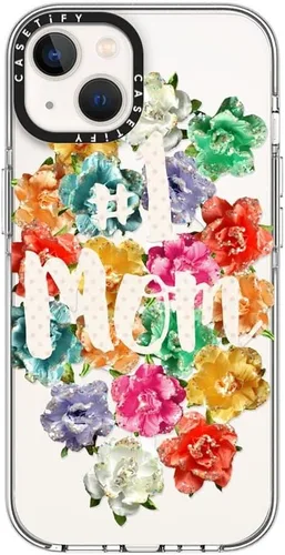 Vista 2 de CASETIFY Funda transparente para iPhone 13 [no amarillenta/6.6 pies, protección contra caídas de grado militar 3X/ compatible con Magsafe] – Mamá #1