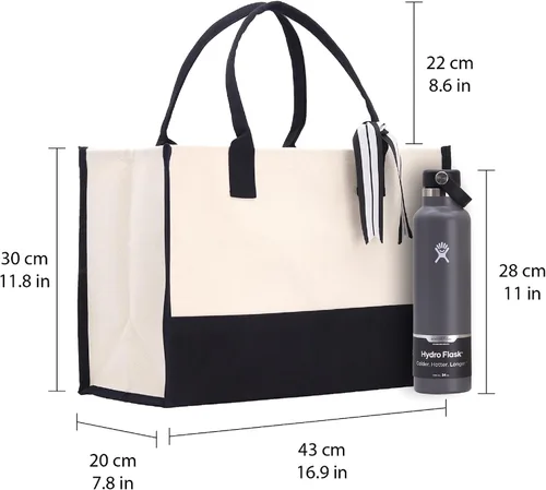 Vista 3 de VANESSA ROSELLA Bolsa de lona de algodón para profesores, regalo para profesores, bolsa floral