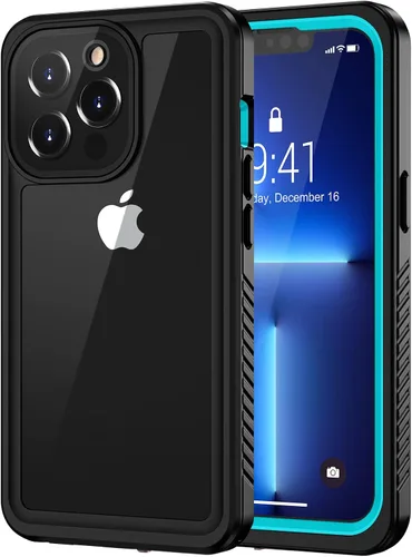 Vista 11 de Lanhiem Funda para iPhone 13 Pro Max, IP68 impermeable a prueba de polvo a prueba de golpes con protector de pantalla, cubierta frontal y trasera
