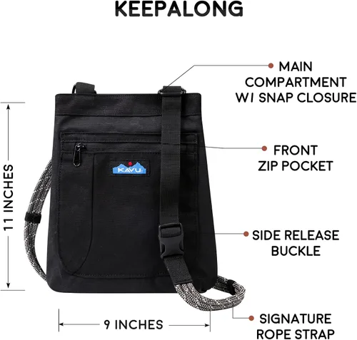 Vista 5 de KAVU Keepalong - Bolso cruzado de lona semi acolchado