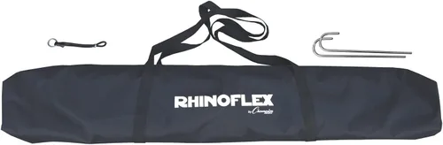 Vista 5 de Champion Sports Rhino Flex - Red de lanzamiento reversible con bolsa de transporte, color negro