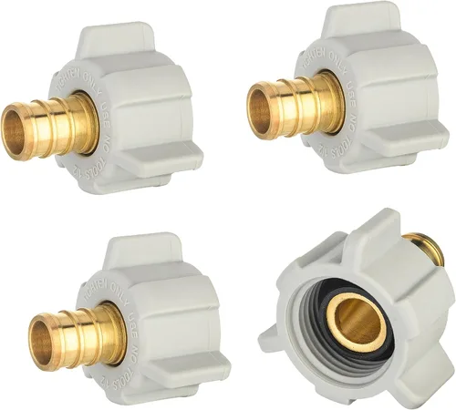 Vista 15 de Adaptador recto giratorio EFIELD 1/2" Pex X 7/8" BC (Ballcock) Tubería de latón PEX FittingsAdaptador recto giratorio de tuerca