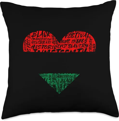 Vista 5 de Pan African Pride Black History Pan African UNIA Flag Juneteenth Heart Black History - Almohada de 16 x 16 pulgadas, multicolor