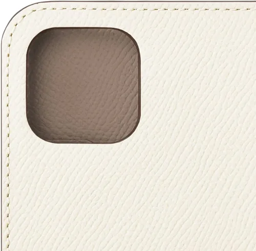 Vista 3 de BONAVENTURA 】Funda para iPhone 14 Noblessa Diary [Blanco x Etoupe] BODN14-WHET
