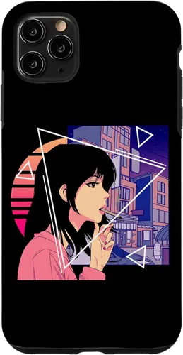 Vista 13 de Retro 80's Japanese Lofi Vaporwave Aesthetic Sad Anime Girl Case for iPhone 17