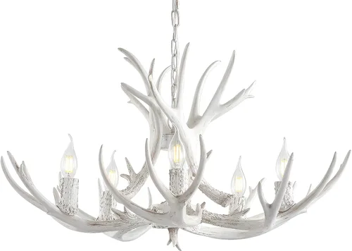 Vista 19 de JONATHAN Y JYL6301A Eldora - Candelabro LED ajustable de resina con asta de 26 pulgadas, 4 luces, glamour, rústico, cabaña, transicional, regulable