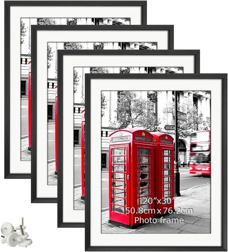 Vista 10 de Giftgarden - Portarretratos de 16 x 20 pulgadas, paquete de 4, con paspartú para mostrar fotos de 11 x 14 pulgadas con marco o 20 x 16 obras de arte