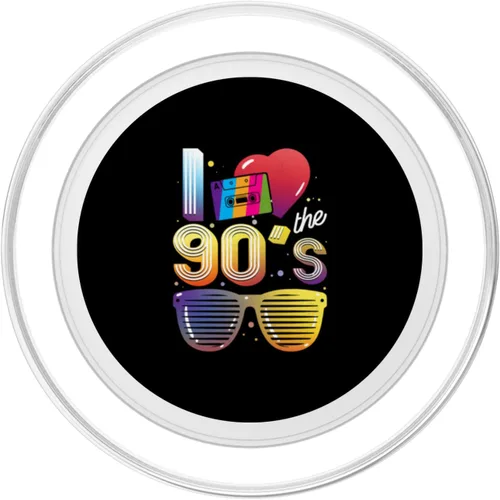 Vista 2 de I Love The 90s Nostalgia Retro Nineties 1990 Party Men Women PopSockets MagSafe PopGrip para iPhone