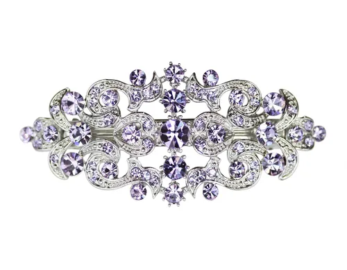 Vista 33 de Faship Precioso pasador floral de cristal AB Rhinestone