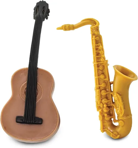 Vista 6 de Safari Ltd Instrumentos Musicales TOOB - Figuras: Trombón, Flauta, Saxofón, Guitarra, Violín, Cuerno, Trompeta, Clarinete - Juguetes Educativos