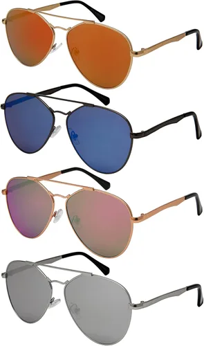 Vista 3 de edge-i-wear aviador clásico Wplano lentes de espejo 5119-flrev, Plateado