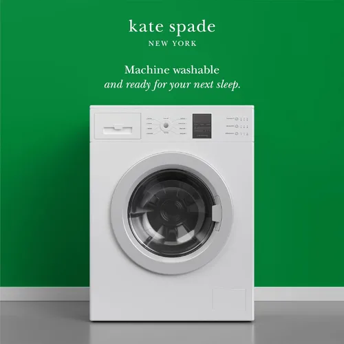Vista 6 de kate spade new york Noel Soft/Medium 20 x 28 pulgadas, almohada alternativa de plumón ajustable, funda de algodón de 300 hilos, mejor para dormir